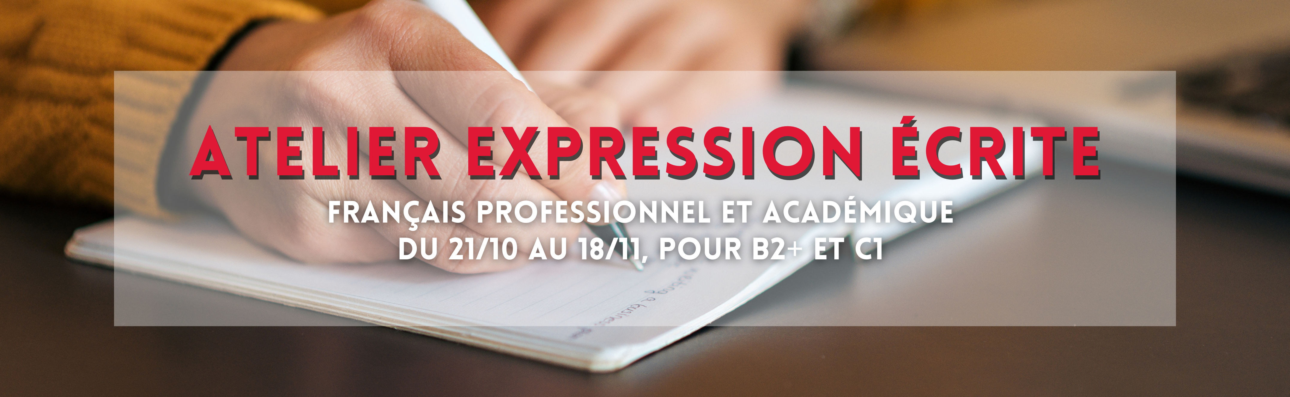 Atelier expression écrite